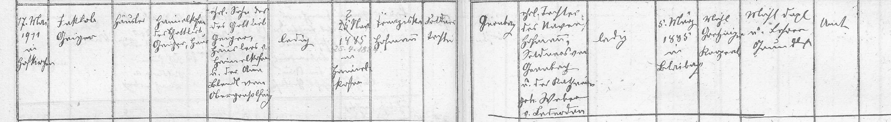 Klicken Sie zuerst in den Kreismittelpunkt, dann an irgendeiner Stelle auf den Kreis selbst.
