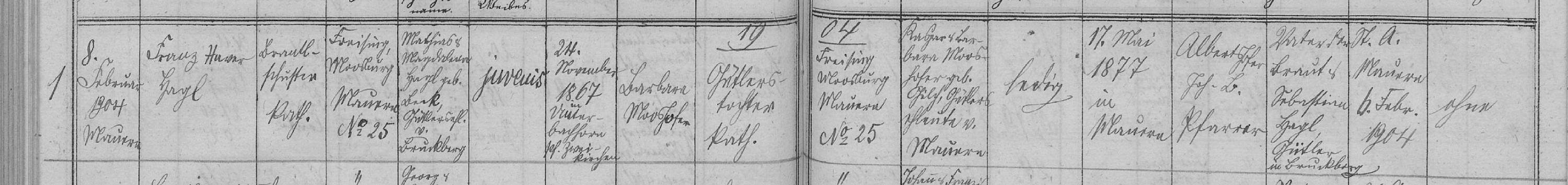Klicken Sie zuerst in den Kreismittelpunkt, dann an irgendeiner Stelle auf den Kreis selbst.