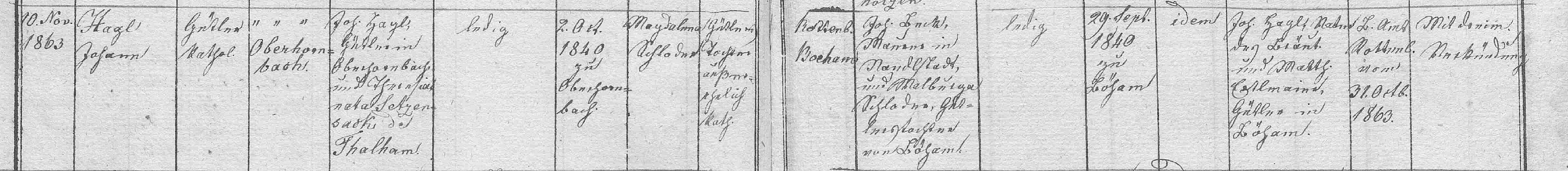 Klicken Sie zuerst in den Kreismittelpunkt, dann an irgendeiner Stelle auf den Kreis selbst.