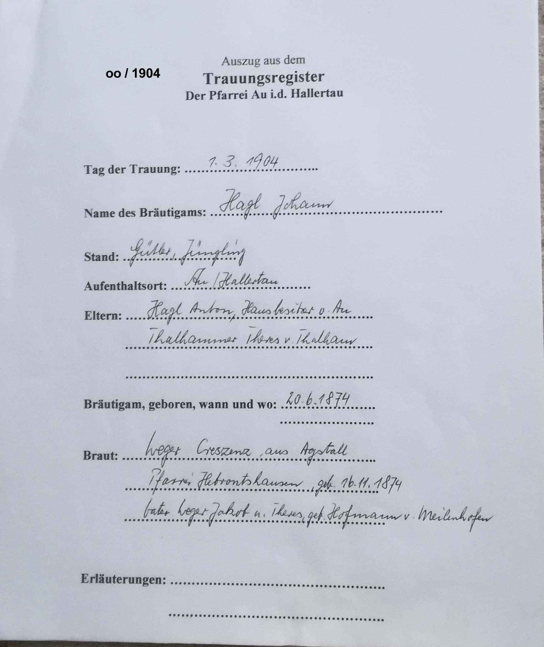 Klicken Sie zuerst in den Kreismittelpunkt, dann an irgendeiner Stelle auf den Kreis selbst.