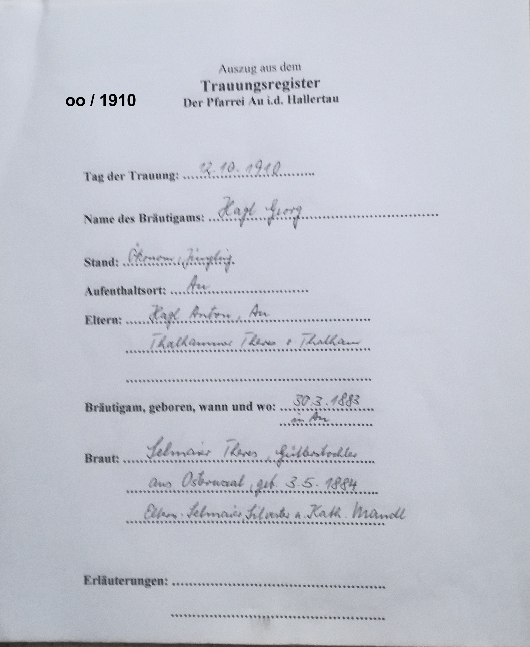 Klicken Sie zuerst in den Kreismittelpunkt, dann an irgendeiner Stelle auf den Kreis selbst.
