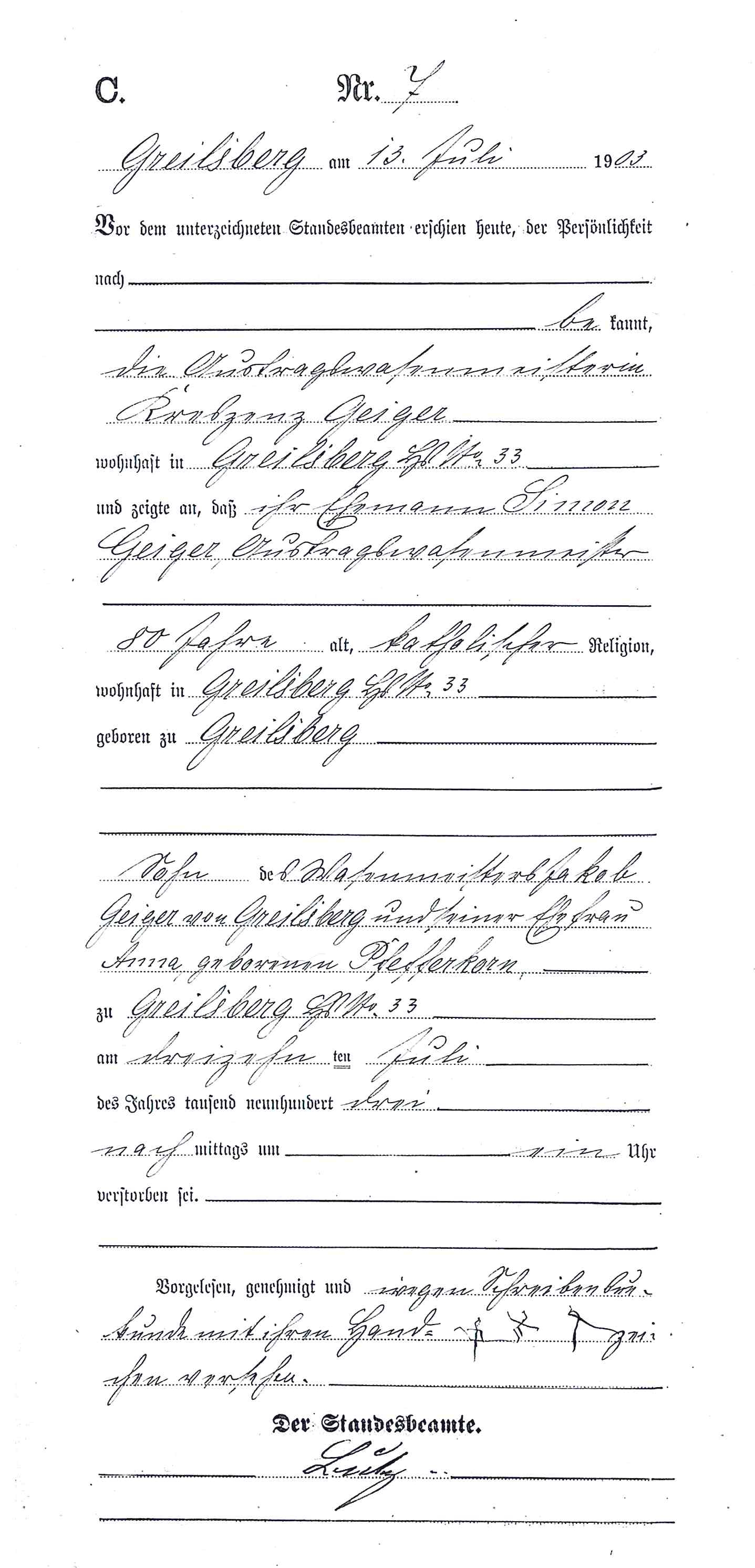 Klicken Sie zuerst in den Kreismittelpunkt, dann an irgendeiner Stelle auf den Kreis selbst.